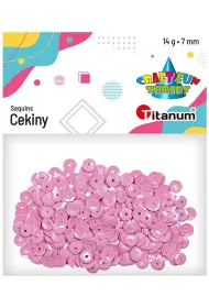 Titanum Cekiny okr�g�e pastelowe wrzosowe 7mm, 14g