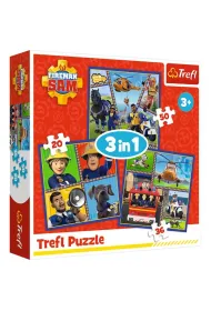 Puzzle 3w1 (20+36+50 el.) Dzie� Stra�aka Sama Trefl