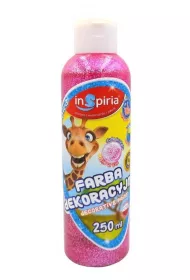 InSpiria Farba dekoracyjna brokatowa r�owa 250 ml