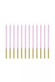 PartyDeco �wieczki urodzinowe g�adkie fioletowe 14cm