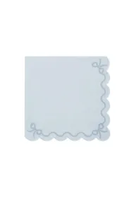 PartyDeco Serwetki z falbank� b��kitny 33x33cm 12 szt
