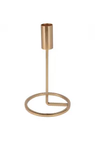 H&S Decoration Nowoczesny wiecznik w kolorze zotym 19 cm