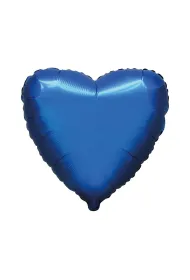 Balon foliowy Serce satynowy navy blue 45cm