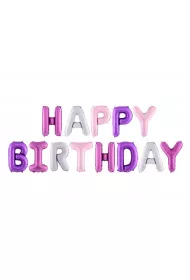 PartyDeco Balon foliowy Happy Birthday 340x35cm