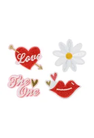 PartyDeco Naprasowanki Love mix 4 szt