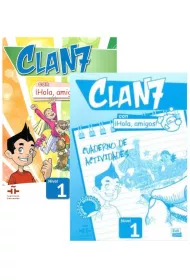 Clan 7 con Hola, amigos! 1. Podr�cznik i zeszyt �wicze� do j�zyka hiszpa�skiego
