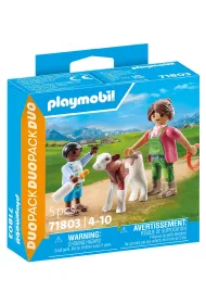 Playmobil DuoPack Gospodyni wiejska z dzieckiem i cielakiem 71803