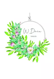 Clear Creations Karnet Swarovski kwadrat W Dniu Imienin CL4007_PO