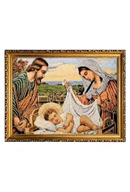 Obraz Haftowany �w. Rodzina 32/42cm