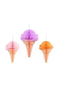 PartyDeco Dekoracje bibu�owe Lody mix 20-30cm