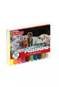 Herlitz Plastelina brokatowa 10 kolor�w