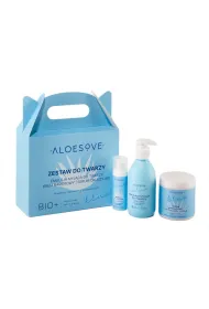 Aloesove Zestaw Blue emulsja myjca do twarzy + serum okluzyjne do twarzy + krem barierowy do twarzy i ciaa 3 szt.
