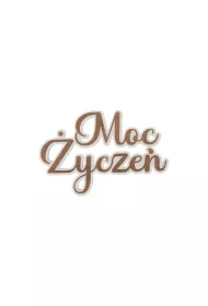 Cresco Drewniany napis - Moc �ycze� bia�y 5 szt.