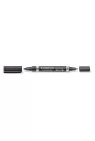 Staedtler Pisak dwustronny Lumocolor Duo, czarny, wodoodporny, F, M okr�g�a ko�c�wka 1 szt.