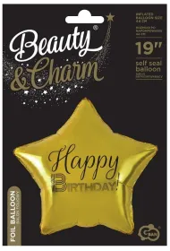 Godan Balon foliowy Happy Birthday gwiazda z�oty