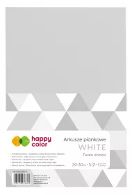 Happy Color Arkusze piankowe bia�e A4 5 szt.