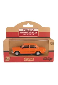 POLSKA KOLEKCJA MOTORYZACJI-Polski Fiat 125p MR POMARA�CZOWY 1 43 Daffi