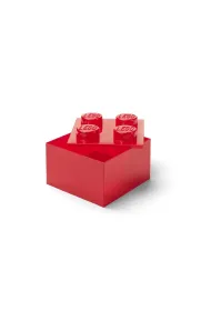 LEGO(R) pojemnik klocek czw�rka transparentny czerw.