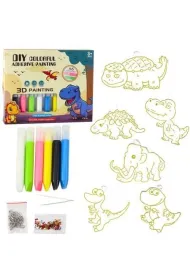 Zestaw kreatywny breloki witra�owe Dinozaury LeanToys