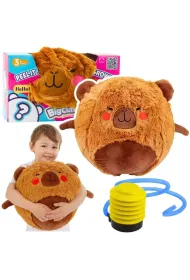 Pi�ka do skakania Kapibara br�zowa + pompka 50cm LeanToys