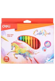 Deli Flamastry ColoRun 18 kolor�w