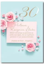 Trend Kartka okoliczno�ciowa Rocznica �lubu 30