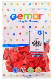 Godan Balony pastelowe serca czerwone 50 szt.