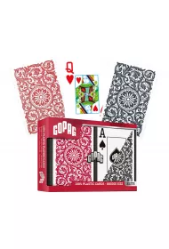 Elite Bridge Size Jumbo Index, karty do gry, czerwone, czarne Copag