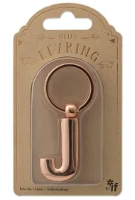 If Metalowy brelok do kluczy litera J Keyring