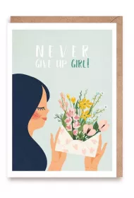 Cardie Kartka Never Give Up, Girl! + eko koperta