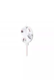 PartyDeco �wieczka 9 bia�a z p�atkami 8cm