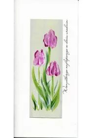 Mak Karnet Urodziny DL U05 - Tulipany