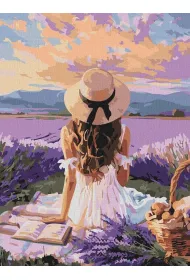 Ideyka Malowanie po numerach - W�r�d lawendy 30x40cm