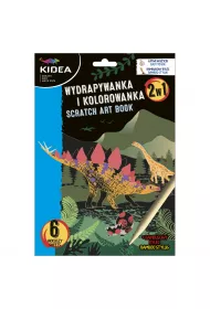 Wydrapywanka i kolorowanka 2w1 Dinozaury