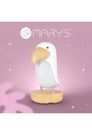 Marys Lampka nocna LED i bluetooth speaker Tukan bia�y