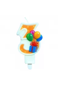 GoParty �wieczka urodzinowa 3 z balonami