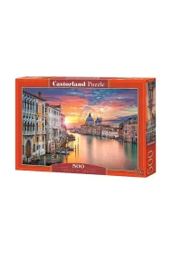 Puzzle 500 el. Zach�d s�o�ca w Wenecji Castorland