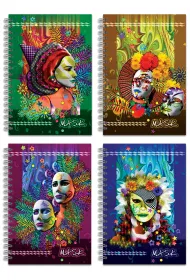 Penmate Brulion A4 Maski w spirali z przek�adkami kratka 160 kartek