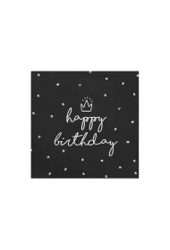 PartyDeco Serwetki Happy Birthday 33x33 cm