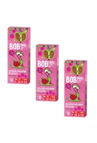 Bob Snail Przekska jabkowo-malinowa z owocw bez dodatku cukru Zestaw 3 x 30 g