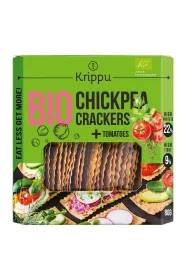 Krippu Krakersy proteinowe z ciecierzycy z pomidorem 80 g Bio