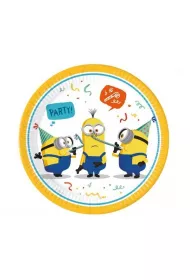 Minionki Talerzyki papierowe Minions Rise of Gru 23 cm 8 szt.