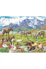 Puzzle 50 el. Flora i fauna arktycznej tundry Larsen