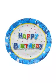 Godan Talerz papierowy Birthday 18cm 6 szt.