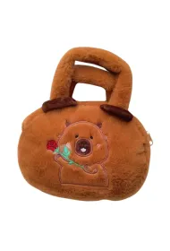 LeanToys Torba pluszowa Kapibara z r� br�zowy 20cm