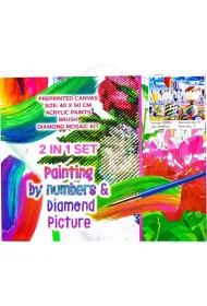 Panta Plast Zestaw 2w1: Diamentowa mozaika, p��tno 40x50cm