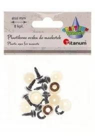 Titanum Oczy do maskotek plastikowe z mocowaniem 10mm 8 szt.