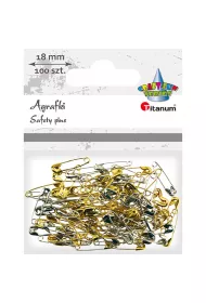Titanum Agrafki metalowe z�ote i srebrne 100 szt.