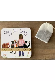 Alex Clark Podkadka pod kubek C153 Crazy Cat Lady Kociara