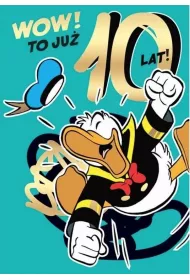 Kukartka Karnet B6 DS-025 Urodziny 10 Kaczor Donald